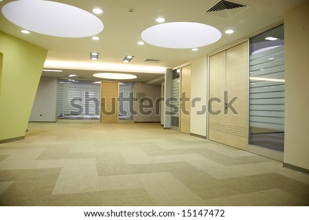 modern hallway in office building