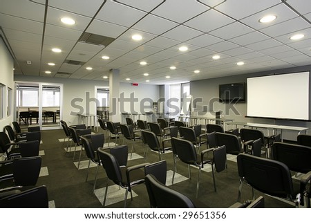 interior of room for presentations