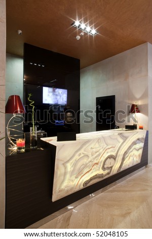 Reception Desk on Marble Reception Desk Stock Photo 52048105   Shutterstock