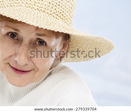 Senior woman on summer holiday