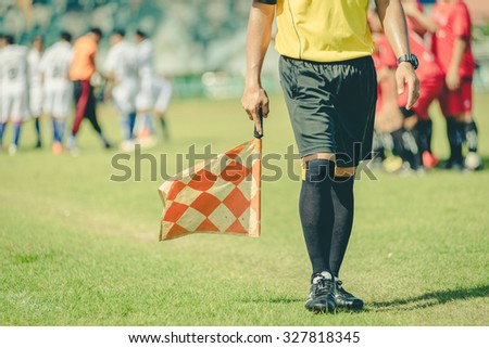 soccer or football assistant referee ,vintage