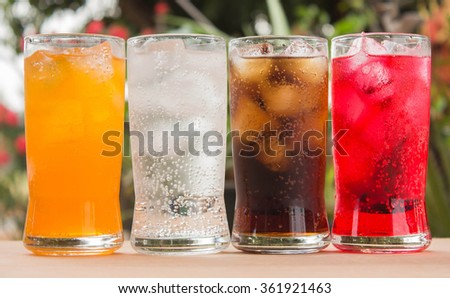 sparkling water in a glass