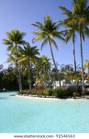 Resort Hotel pool in tropical Port Douglas Far North Queensland, Australia