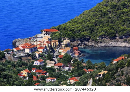 Greece. Ionian Islands - Cephalonia (Kefalonia). Asos (Assos), small rustic village on the west coast of the island