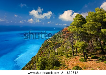 Greece. Ionian Islands - Lefkada (Levkas). The western coast of the island