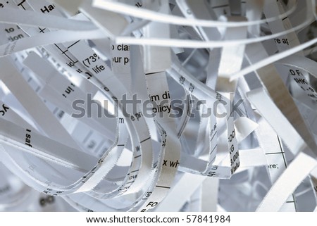 Identity theft concept, shredded personal information