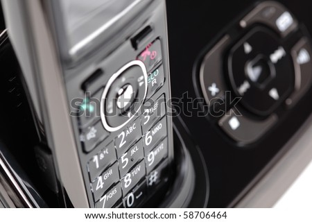 Modern cordless phone and answering machine abstract