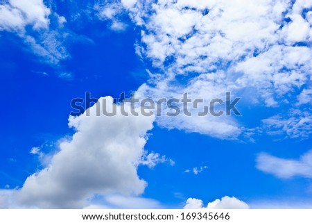 Blue sky with cloud on a new day