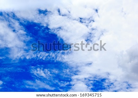 Blue sky with cloud on a new day