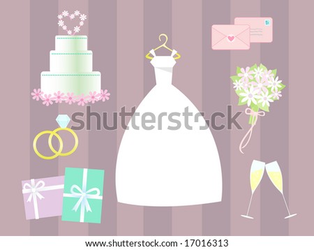 stock vector vector wedding clip art objects and background on separate 