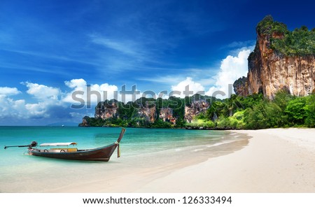 Railay beach in Krabi Thailand