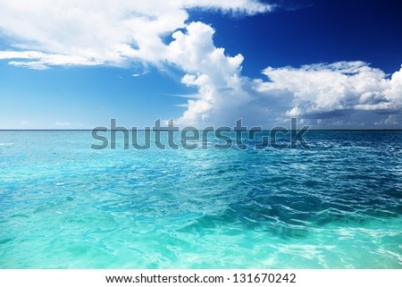 Caribbean sea and sunny day