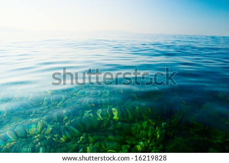 morning clean water of ocean