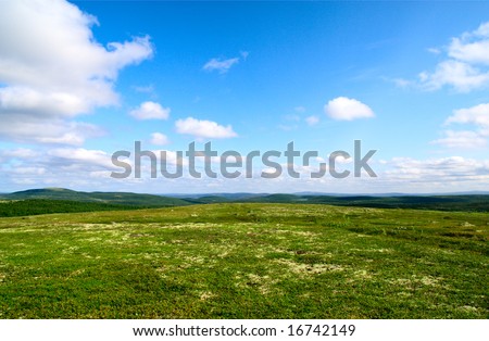 mountain tundra north of Russia