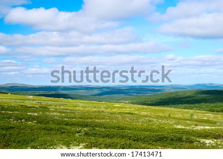 mountain tundra in north of Russia
