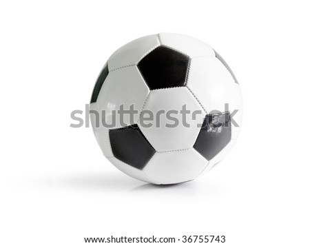 How To Kick A Soccer Ball High. stock photo : high resolution