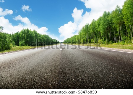 road in Russian forest