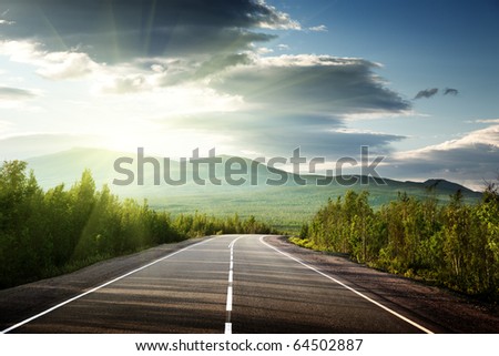 road in Russian mountains