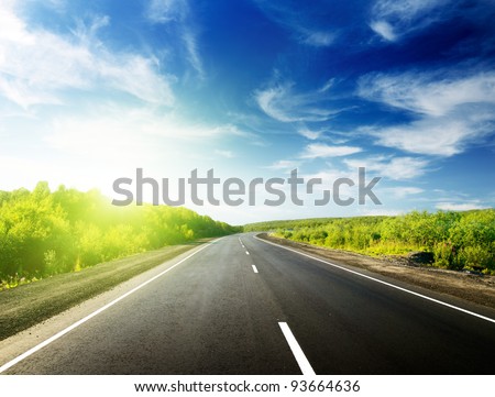 road in Russian mountains