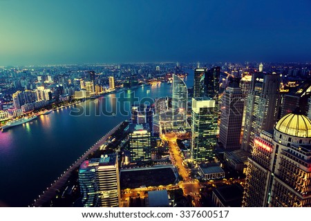 Shanghai night view, China