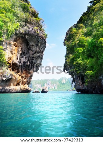 rocks and sea in Krabi Thailand