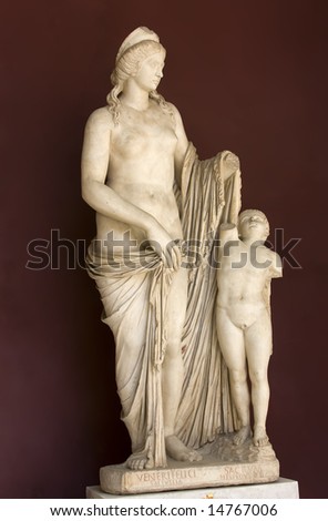 Antique statue of goddess Venus in Vatican