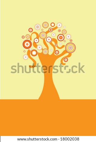 autumn trees wallpaper. stock vector : autumn tree .