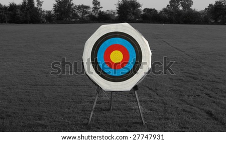 target logo black and white. stock photo : Archery target