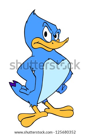 Cartoon Blue Jay Bird