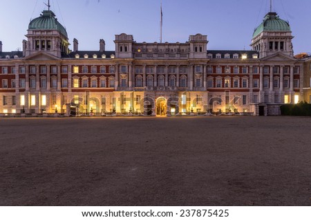 London . UK - 11 October  2014 Horse Guards Parade - a large parade ground off Whitehall in central London