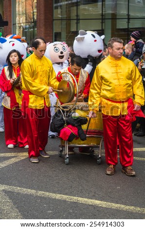 CHINA TOWN IN LONDON - FEBRUARY 22:Main parade celebration of Chinese New Year - the year of the sheep. London 22 february 2015