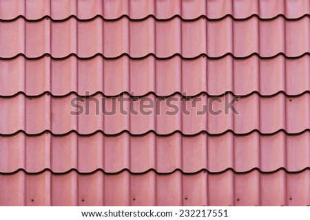 Red roof texture close up