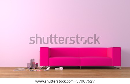 Modern purple sofa