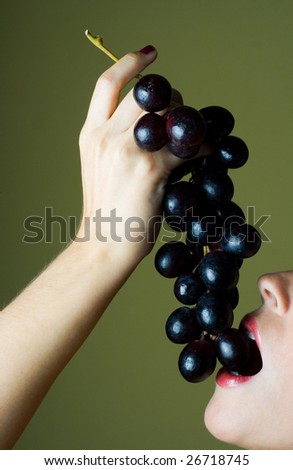eating grapes