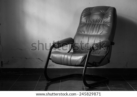 empty wooden chair ,chair of loneliness,sofa of loneliness,monochrome