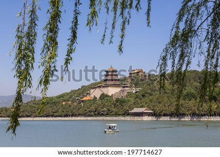 20 MAY 2014 - BEIJING, CHINA - Kunming Lake at the Summer Palace, Beijing