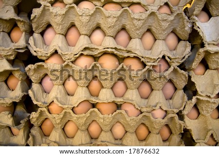 Stack of good quality eggs