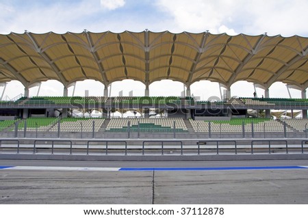 stock photo Sepang circuit Malaysia front view