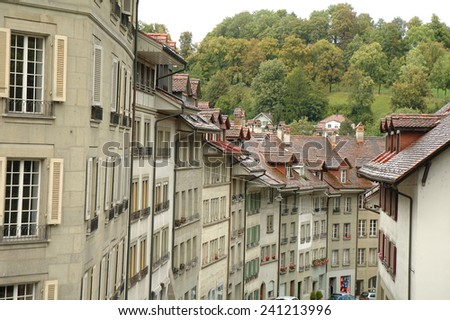 Bern, Switzerland - August 15, 2014: Buildings in Bern, Switzerland.