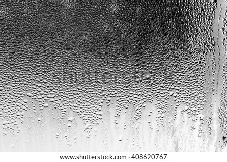 Condensation on a Window. Water Droplets. Rain. Abstract background texture