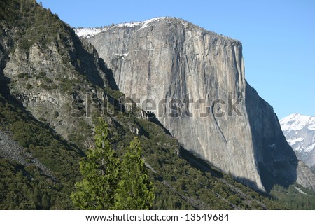 Famous natural landmark El Capitan. Yosemite national park. California. USA