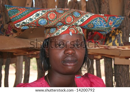 NAMIBIA - UNKNOWN: A Herero woman with traditional head-coveringin this undated image taken in Namibia. Africa