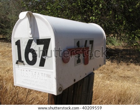 U.S. mail box in a rural community. USA