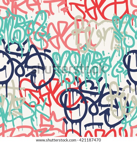 Graffiti background seamless pattern