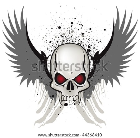 evil skull tattoo. evil skull tattoo. stock vector : Evil skull