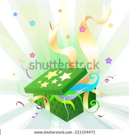 Gifts in a beautiful holiday package as a symbol of the holiday birthday or other celebrations