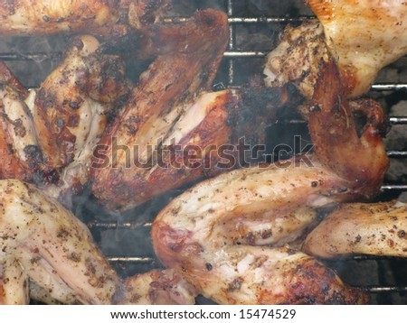 Smoking hot chicken cooking on the barbecue ii