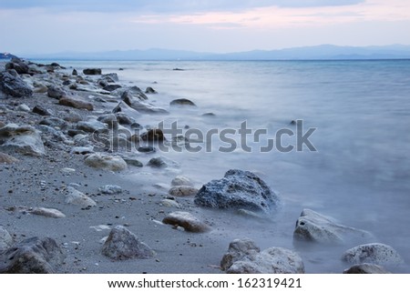 Tranquility seashore landscape