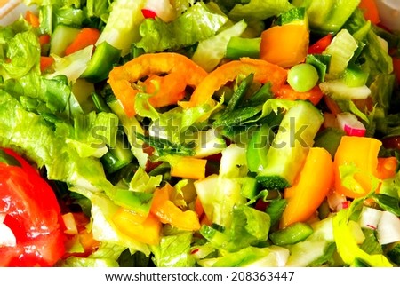 Fresh vegetable mix salad