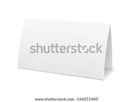 Paper table card sign template vector illustration Paper table card sign template vector illustration